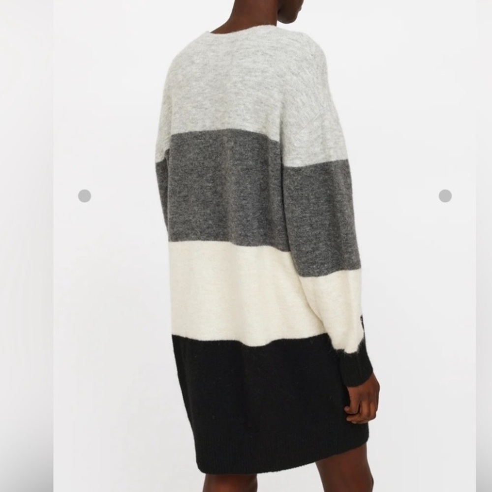 Wilfred Free Cipriana neutral colorblock alpaca wool blend sweater dress - Picture 11 of 14